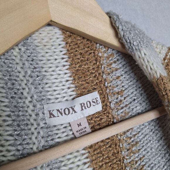 💙 Knox Rose Long Line Fringe Cardigan Size M Warm Cozy Western Boho Cottage Fes - Picture 5 of 8